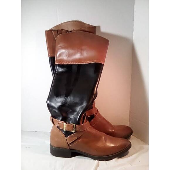 Circus, Sam Edelma, Tall riding Zip Up boots. Two Tone Black and Brown Size 8 - Picture 2 of 14